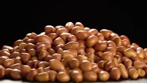 A swirling peanut snack Video stock 247315701