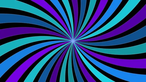 Swirling radial pattern with dynamic glowing light trails and hypnotic circul Vidéo 346514456