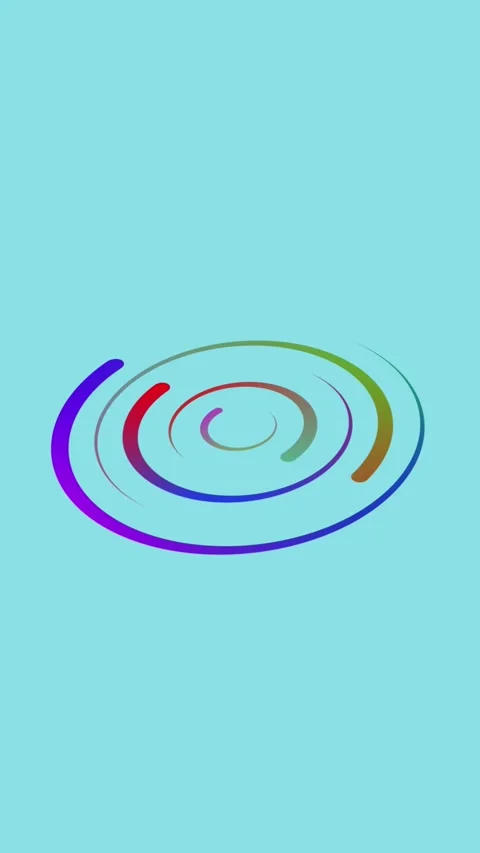 Swirling rainbow colored spiral lines on light blue background. Rainbow col.. Stock Footage 344840481