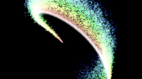 Swirling Rainbow Streak Stock Footage 43249617