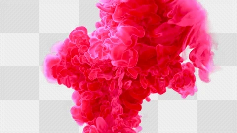 Swirling red smoke explosion in 4k 30fps with alpha background slow motion Stock-Footage 247215641