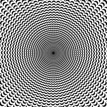 Swirling from semicircles Stock Illustration