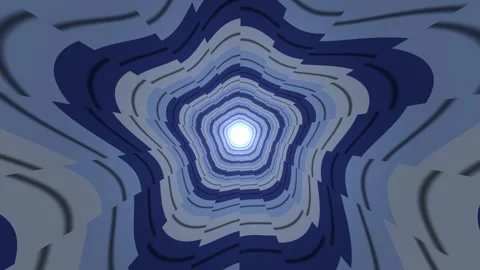 Swirling shapes create a tunnel effect in cool tones with Stock Footage 338316374