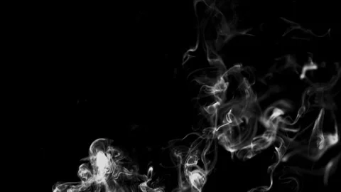Swirling Smoke on Black Background Stock Footage 193512470