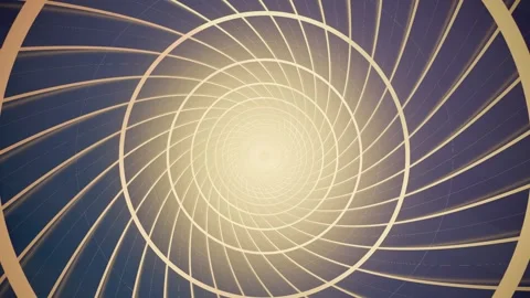 Swirling spiral pattern with light in the center Stock Footage 337385946