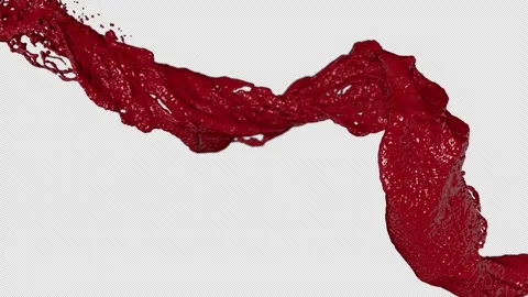 A swirling stream of red viscous liquid Stock Footage 309194275
