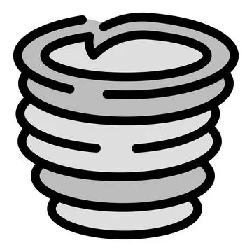Swirling tornado creating destruction and devastation icon Ilustración de archivo