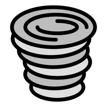 Swirling tornado creating rotating air vortex 스톡 일러스트