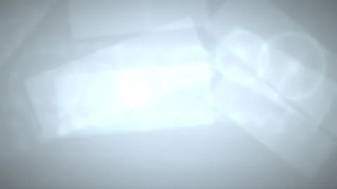 Swirling translucent shapes glide through cool blue-white gradient light Stock Footage 330922198