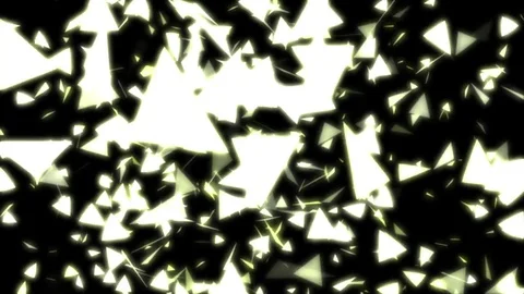 Swirling Triangles Angular Particles Chaotic Motion Background Loop Stock Footage 70705318