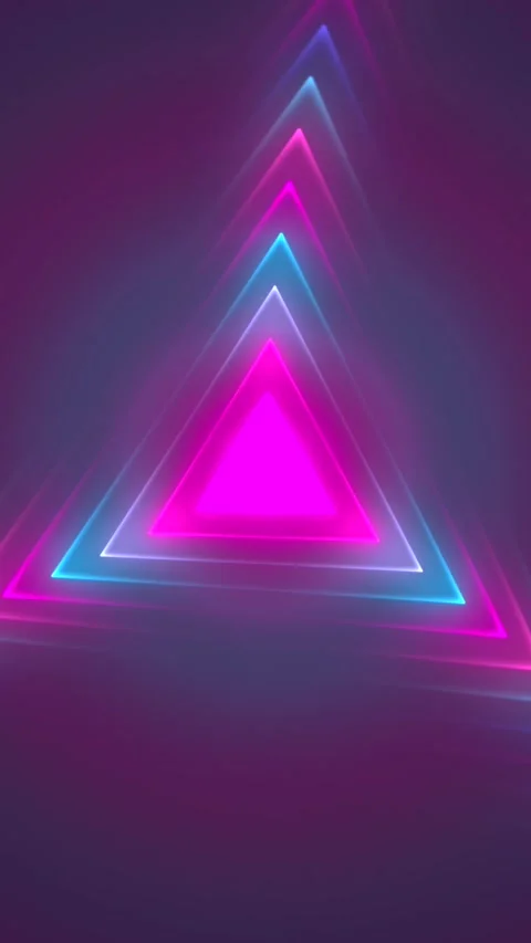 Swirling Triangular Neon Vertical Motion Background Stock Footage 264028698