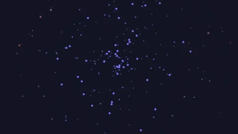 Swirling vibrant galactic dust and colored energy particles in dark cosmos Stock Footage 341055866