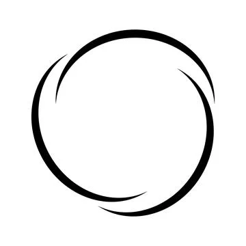 Swirling Vortex of Infinite Motion, black swirling lines circle design 스톡 일러스트