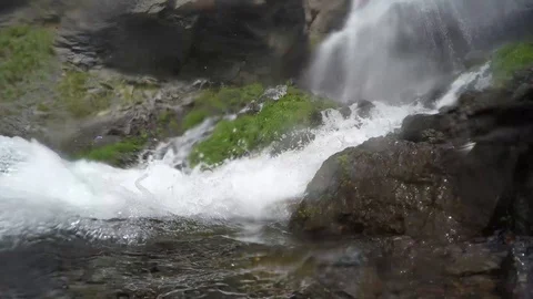 Swirling water drops falls on camera Stock Footage 118646849
