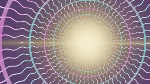 Swirling waves and radial patterns create a vibrant visual scene Stock Footage 337927342