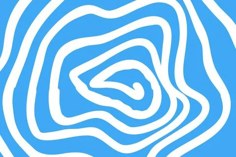 Swirling White Lines on Blue Background Ilustração Stock