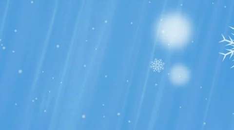Swirling Winter Snow on Blue Background Video stock 589986