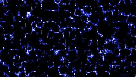 Swirls of blue light dance against a deep black backdrop at night Stock Illustration