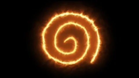 Swirls of fire light effect on green screen background Stock Footage 253136002