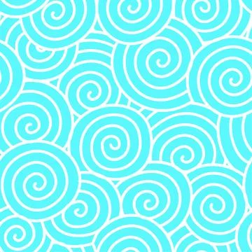 Swirls illustration in a seamless pattern Stock Illustration