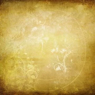 Swirls on old paper background Stock Illustration