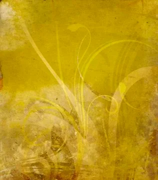 Swirls on old paper background Stock Illustration