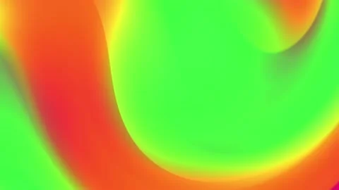 Swirls of wave. Liquid texture orange, green. dual ink colorful. Stock Footage 221581551
