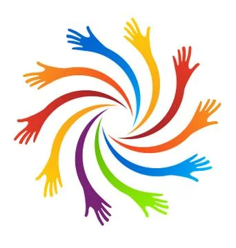 Swirly Hands Stock Illustration