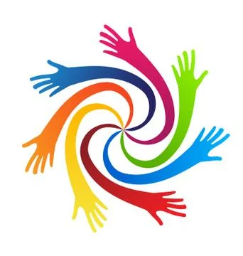 Swirly hands Illustrazione stock