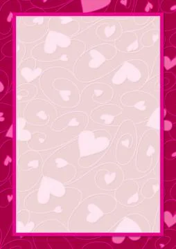 Swirly heart border in vector format. Stock Illustration