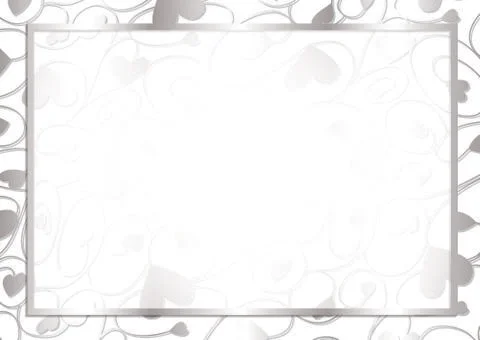 Swirly heart border in vector format. Stock Illustration