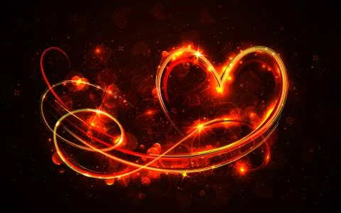 Swirly Heart Stock Illustration