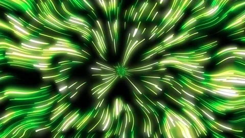 Swirly lines move from the center to the sides of the frame. chartreuse green Stock Footage 185167899
