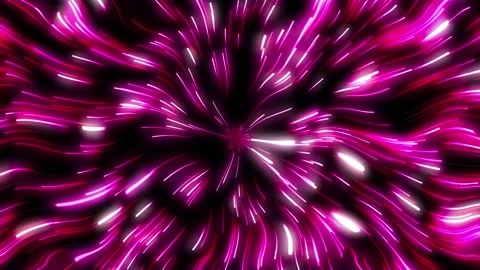 Swirly lines move from the center to the sides of the frame. Pink and magenta Stock Footage 185168612