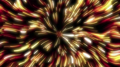 Swirly lines move from the center to the sides of the frame. Orange and yellow Stock Footage 185169066