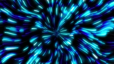 Swirly lines move from the centre Blue, cyan colors. Stock Footage 175885217