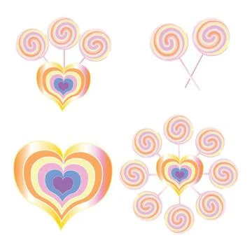 Swirly Lollipops Stock Illustration