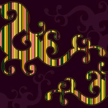 Swirly striped background Stockillustratie