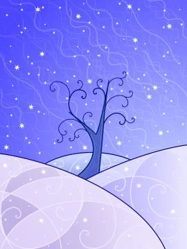 Swirly winter Illustrazione stock