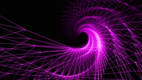 Swirly wires with rays of light rotating pink Stock Footage 199433824