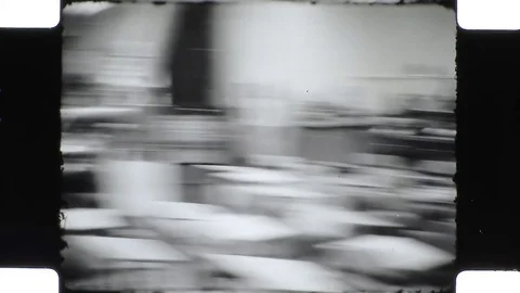 Swish Pan Camera Motion Special Transition Effect Wipe Vintage Movie Film Retro Stock Footage 83908757