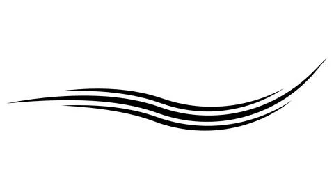 Swish swash ribbon, pattern icon abstract design, vintage hand road Stock Illustration