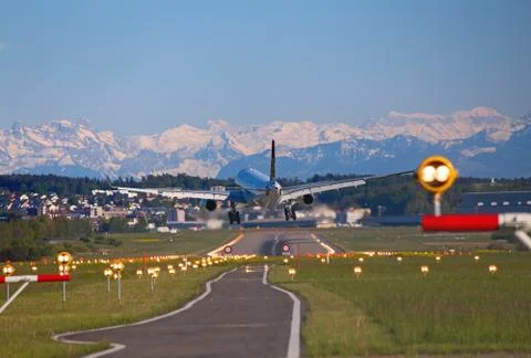 Swiss A-340 Stock Photos