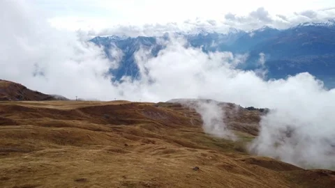Swiss Alpes in the clouds Stock Footage 228839812