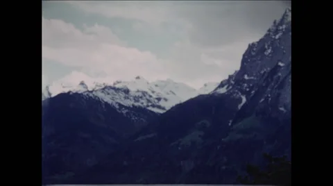 Swiss Alps 1957 Video stock 48065187