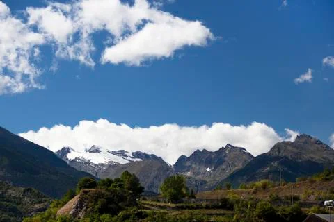 Swiss Alps with clouds Stock-Fotos
