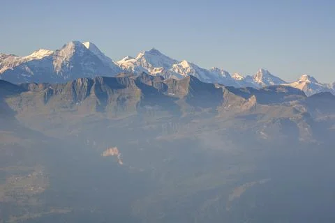 Swiss Alps mountain range seen from Brienz Rothorn. Foto stock