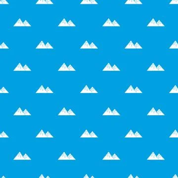 Swiss alps pattern seamless blue Stock Illustration
