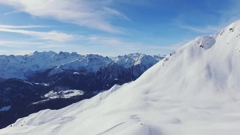 SWISS ALPS // Snowy Mountain Peaks // Aerial Footage - Riprese Aeree // 4K Stock Footage