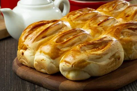 Swiss breads on the table. Stock Photos
